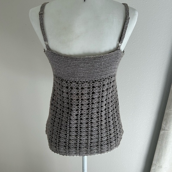 INC Silver crotchet top. - Picture 2 of 3
